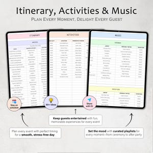 Wedding Planner Spreadsheet Wedding Budget Tracker Wedding Checklist Guest List Seating Plan Wedding Itinerary Gift Vendor Google Sheets image 10