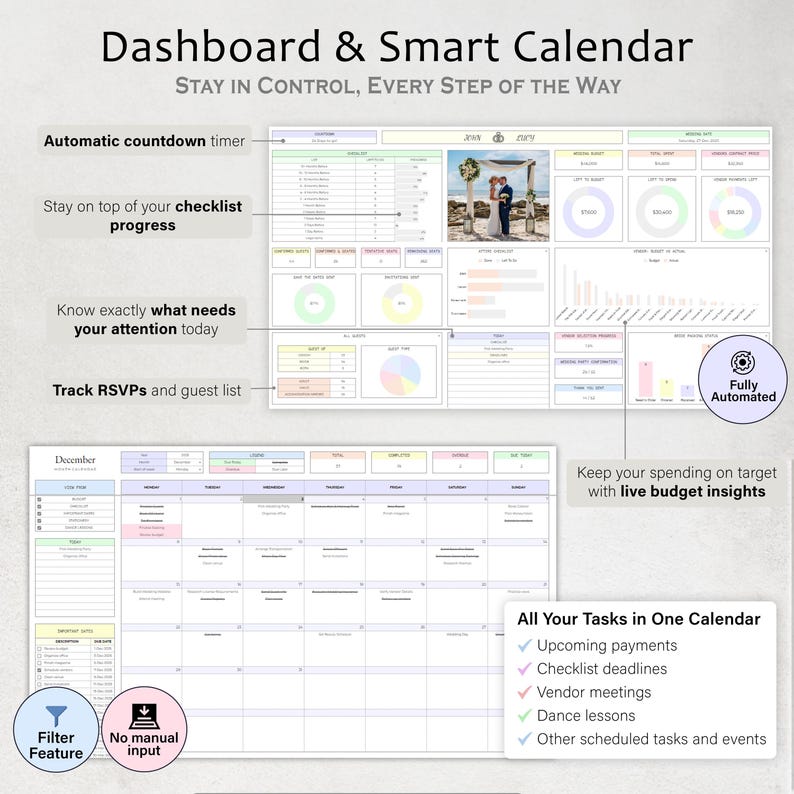 Wedding Planner Spreadsheet Wedding Budget Tracker Wedding Checklist Guest List Seating Plan Wedding Itinerary Gift Vendor Google Sheets image 7