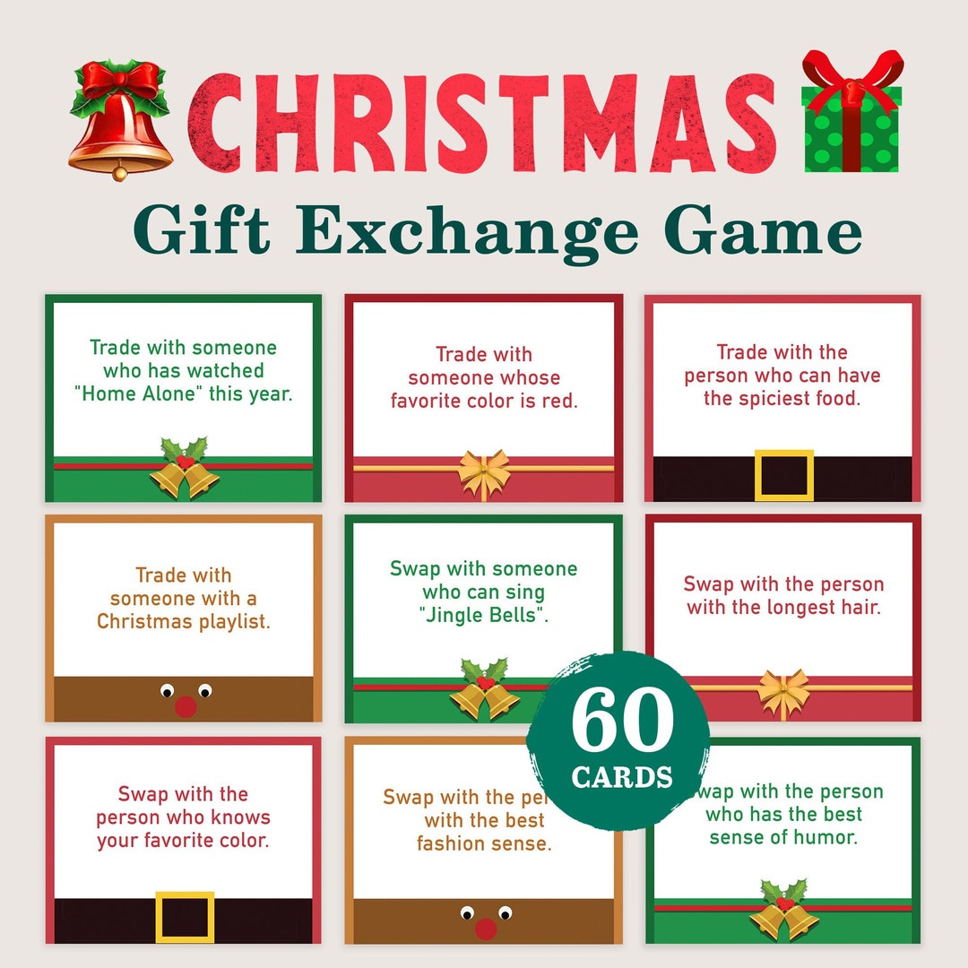 Christmas Gift Exchange Game Christmas Games White Elephant Gift