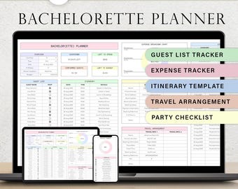 Bachelorette Party Planner Spreadsheet Bachelorette Trip Planning Template Hens Party Planner Maid of Honor Budget Tracker Google Sheets