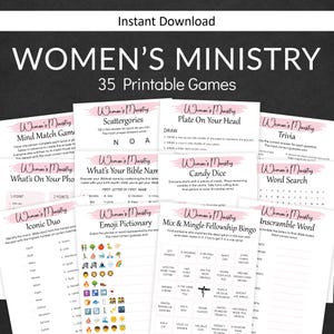 Women&#39;s Ministry Games Bible Games Christian Women Retreat Quiz Trivia Ladies Fellowship Game Faith Based Sunday School Activities PRINTABLE
