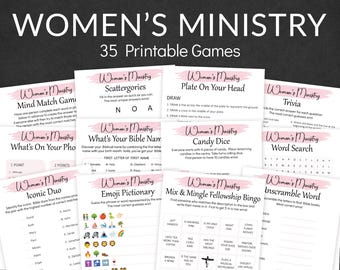 Women's Ministry Games Bible Games Christian Women Retreat Quiz Trivia Ladies Fellowship Game Faith Based Sunday School Activities PRINTABLE