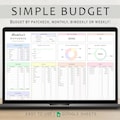 Budget Planner Google Sheet Monthly Budget Spreadsheet Paycheck Budget Template Simple Weekly Financial Planner Beginners Biweekly Budgeting product logo