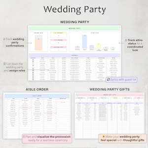 Wedding Planner Spreadsheet Wedding Budget Tracker Wedding Checklist Guest List Seating Plan Wedding Itinerary Gift Vendor Google Sheets image 13
