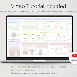 College Application Tracker Spreadsheet College Planning Comparison Template College Scholarship Deadline University Admission Google Sheets image 10