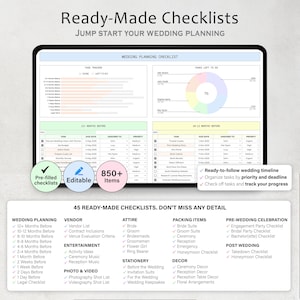 Wedding Planner Spreadsheet Wedding Budget Tracker Wedding Checklist Guest List Seating Plan Wedding Itinerary Gift Vendor Google Sheets image 6