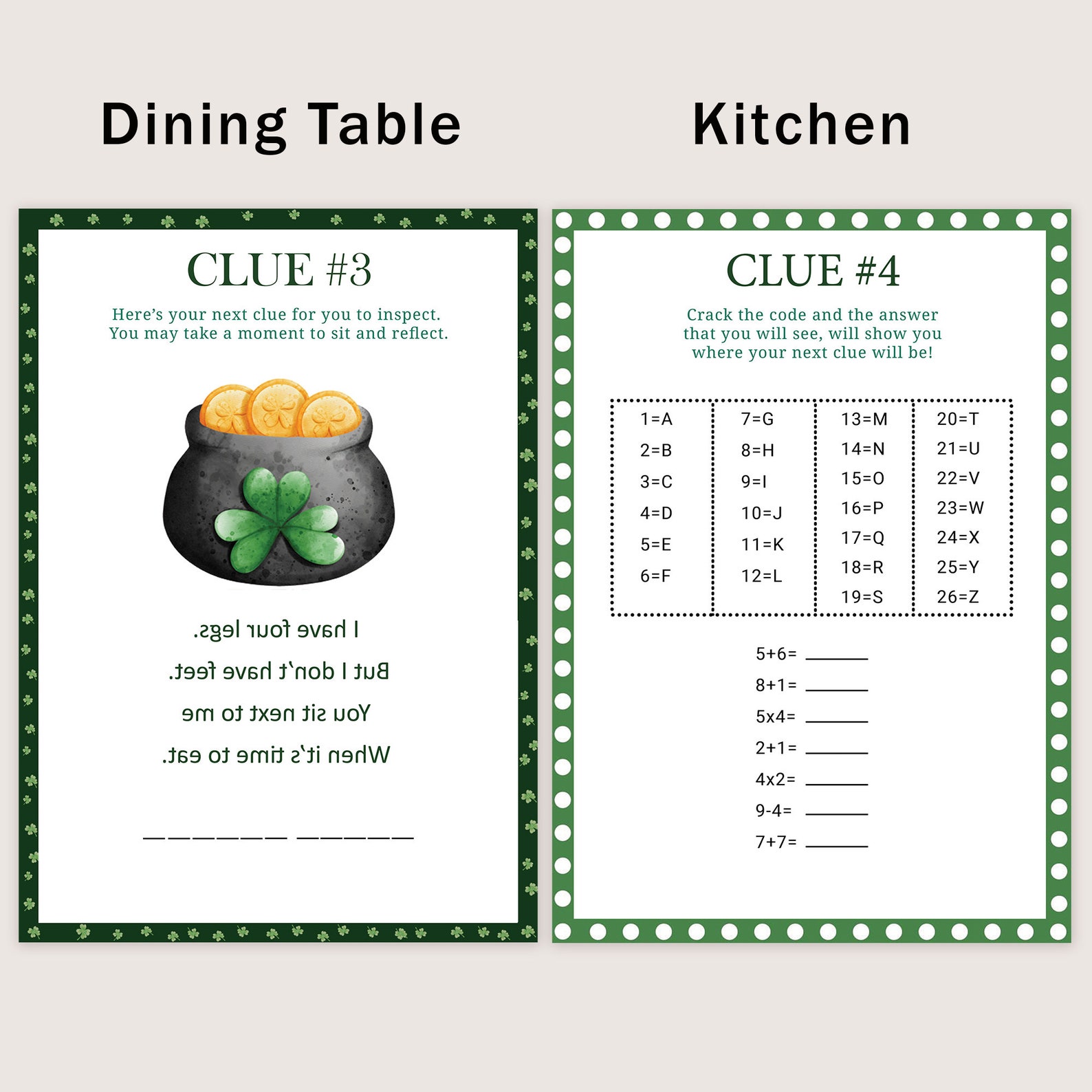 St Patricks Day Scavenger Hunt for Older Kids Leprechaun Indoor ...