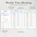 Weekly Time Blocking Planner Spreadsheet 24 Hour Weekly Schedule ...