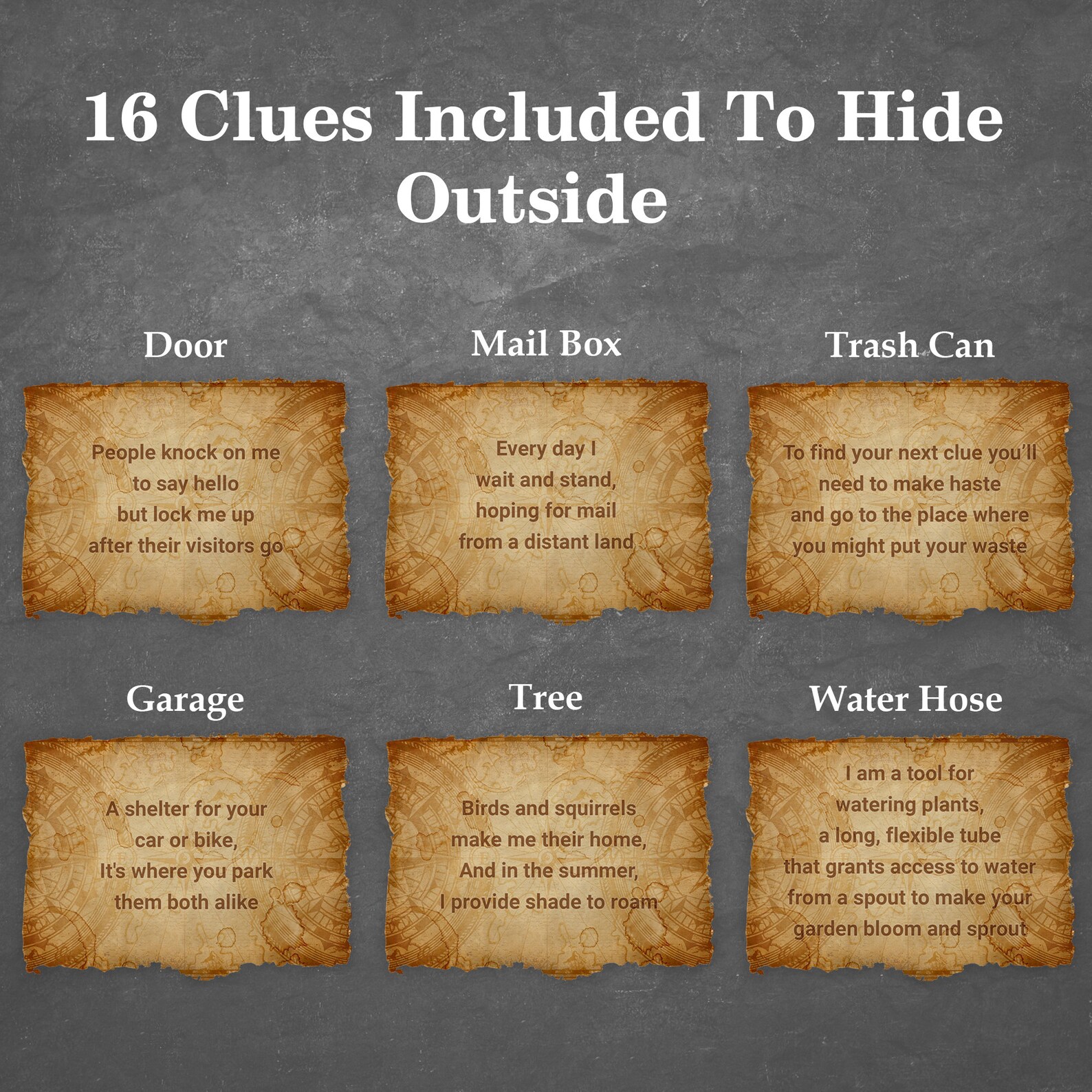Scavenger Hunt for Kids Outdoor Birthday Treasure Hunt Clues Birthday ...