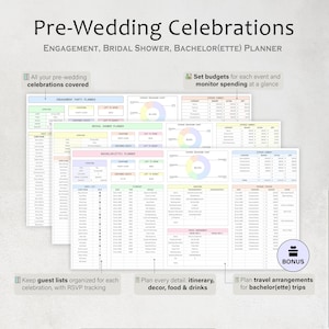 Wedding Planner Spreadsheet Wedding Budget Tracker Wedding Checklist Guest List Seating Plan Wedding Itinerary Gift Vendor Google Sheets image 14
