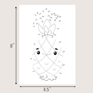 Puede incluir: Una actividad de unir puntos en blanco y negro con un dise&ntilde;o de pi&ntilde;a con una cara sonriente. Los n&uacute;meros del 1 al 40 est&aacute;n dispersos alrededor de la pi&ntilde;a, y la imagen mide 11 pulgadas de alto y 8,5 pulgadas de ancho.