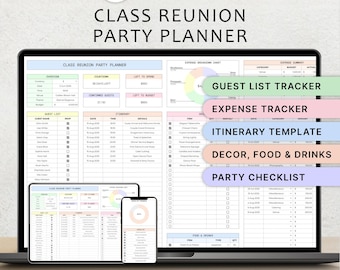 Klasreünie Feestplanner Spreadsheet Checklist schoolreünie Schoolreünie Gastenlijst Budget Reisplan Organisator Google Spreadsheets