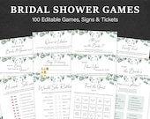 Bridal Shower Games Greenery Bachelorette Games Eucalyptus Wedding Shower Games Bridal Party Games Bride Groom Couples Shower Games EDITABLE