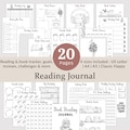 Book Reading Journal Reading Planner Bundle Book Tracker Reading Challenge Book Reading Log Book Review Monthly Yearly PRINTABLE Digital