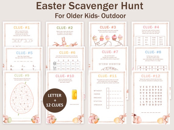 easter-scavenger-hunt-for-teens-easter-hunt-clues-older-kids-puzzle-pre-teen-easter-egg-treasure-hunt-outdoor-basket-bunny-printable-instant-etsy