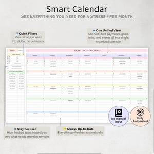 Life Planner Spreadsheet Budget Tracker Template Task To Do List Habit Productivity Goal Daily Planner Digital Calendar Google Sheets image 4