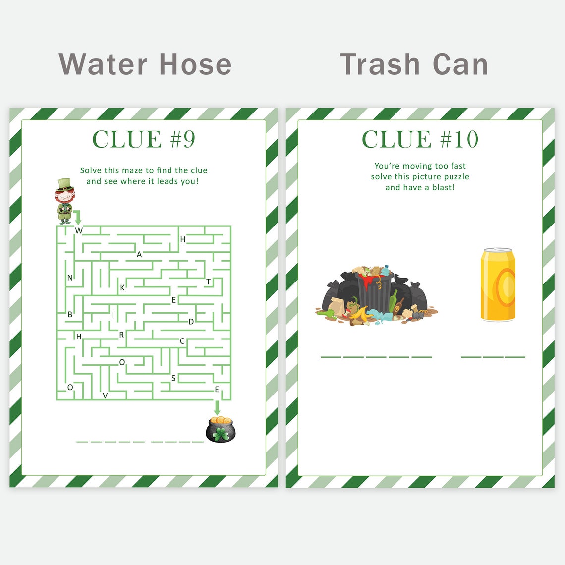St Patricks Day Treasure Hunt for Older Kids Leprechaun Scavenger Hunt ...