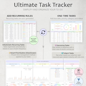 Life Planner Spreadsheet Budget Tracker Template Task To Do List Habit Productivity Goal Daily Planner Digital Calendar Google Sheets image 8