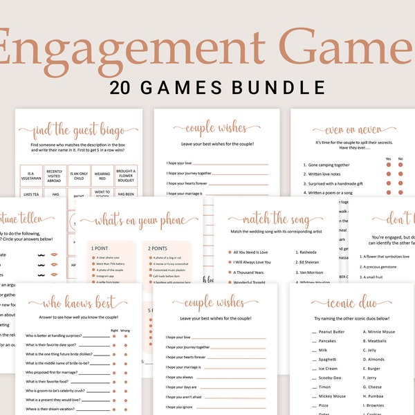 Engagement Games Engagement Party Game Fun Engaged Couples Game Fiance Proposal Game Activity Wedding Shoe Bling Hunt PRINTABLE Digital