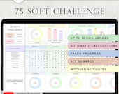 75 Soft Challenge Spreadsheet Fitness Tracker Template 75 Easy Challenge Daily Habit Tracker Health & Wellness Planner 75 Days Google Sheets