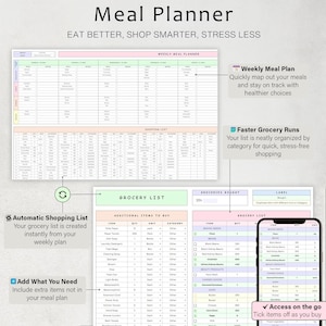 Workout Planner Spreadsheet Exercise Tracker Template Fitness Planner Gym Weight Loss Tracker Weight Lifting Training Meal Google Sheets image 8