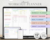 Workout Planner Spreadsheet Exercise Tracker Template Fitness Planner Gym Weight Loss Tracker Weight Lifting Training Pilates Google Sheets