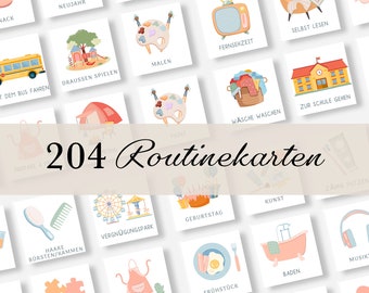 Routine Karten, Kleinkind, Tagesplan, Kinder, Tagesablauf, Montessori, Vorschule, Kindergarten, Autismus Bildkarten, Morgen Routine, Digital