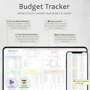 Life Planner Spreadsheet Budget Tracker Template Task To Do List Habit Productivity Goal Daily Planner Digital Calendar Google Sheets image 6