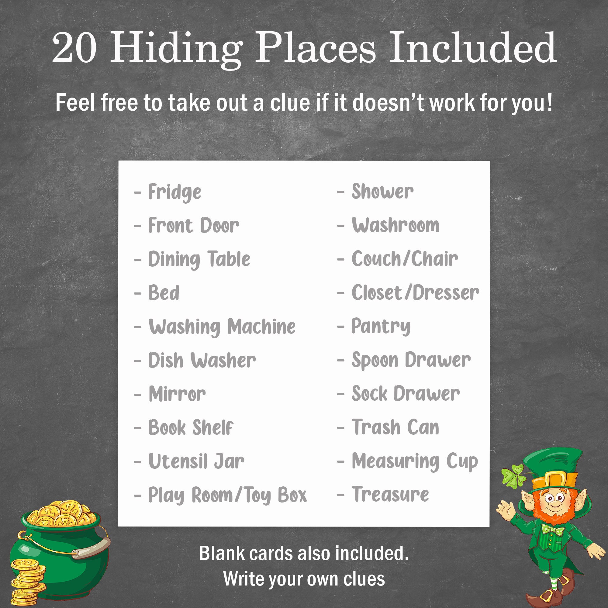 Leprechaun Treasure Hunt for Kids St Patricks Day Scavenger Hunt Indoor ...