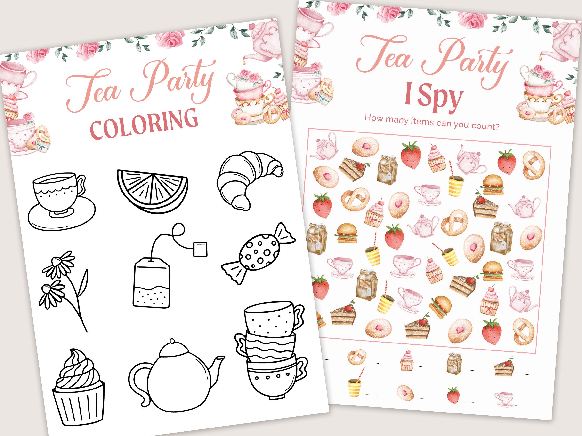 Tea Party Games for Girls Tea Party Birthday Games Kids Tea - Etsy