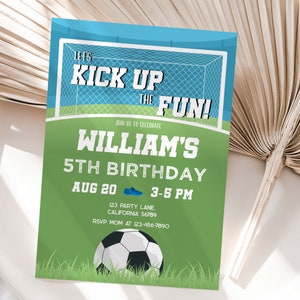 Soccer Birthday Invitation Soccer Invitation Football Invitation Sports Party Invite Teen Boy Birthday Theme EDITABLE Instant Digital S14