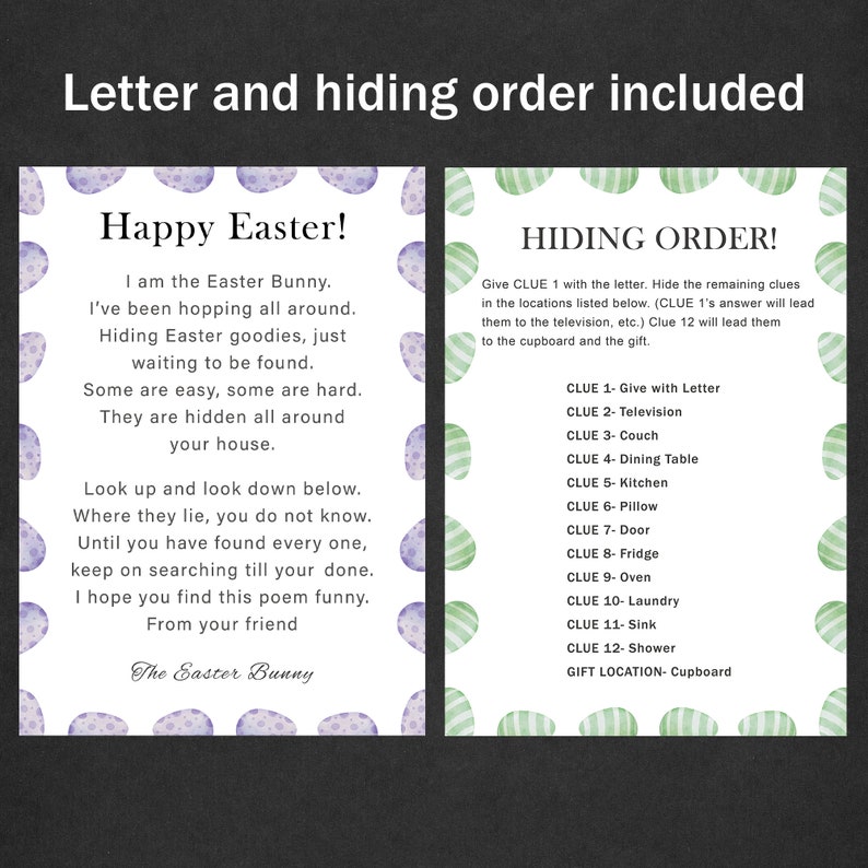 Easter Egg Hunt Clues Easter Scavenger Hunt for Teens Easter Bunny Escape Room Older Kids Indoor Easter Basket Treasure Hunt Game PRINTABLE image 3