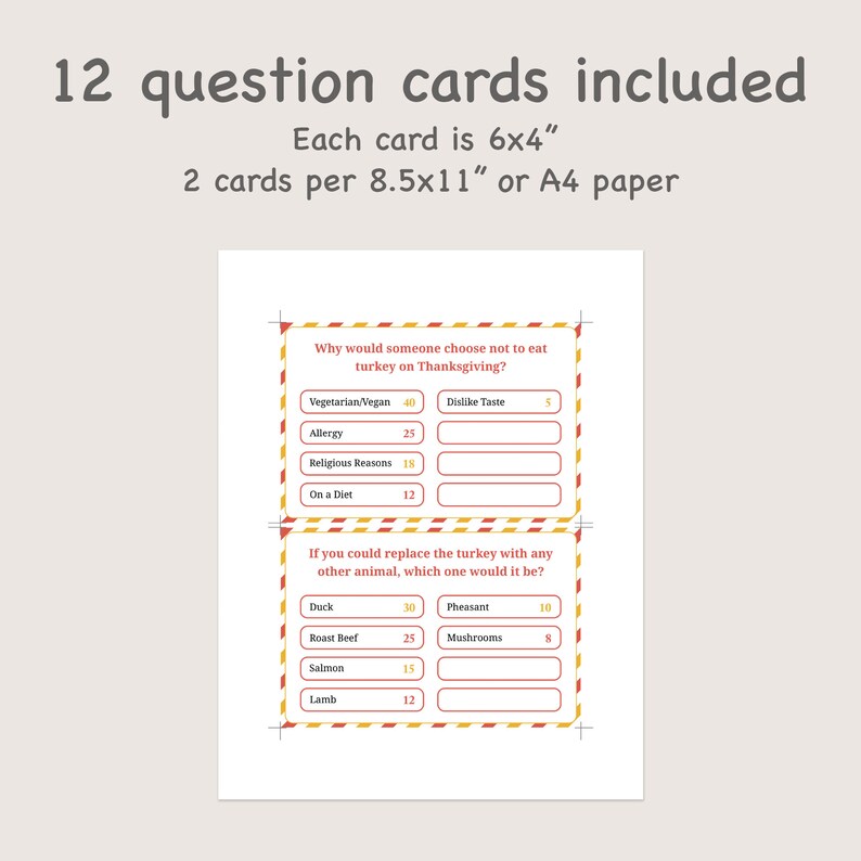 Thanksgiving Friendly Feud Quiz Thanksgiving Family Feud Game Survey