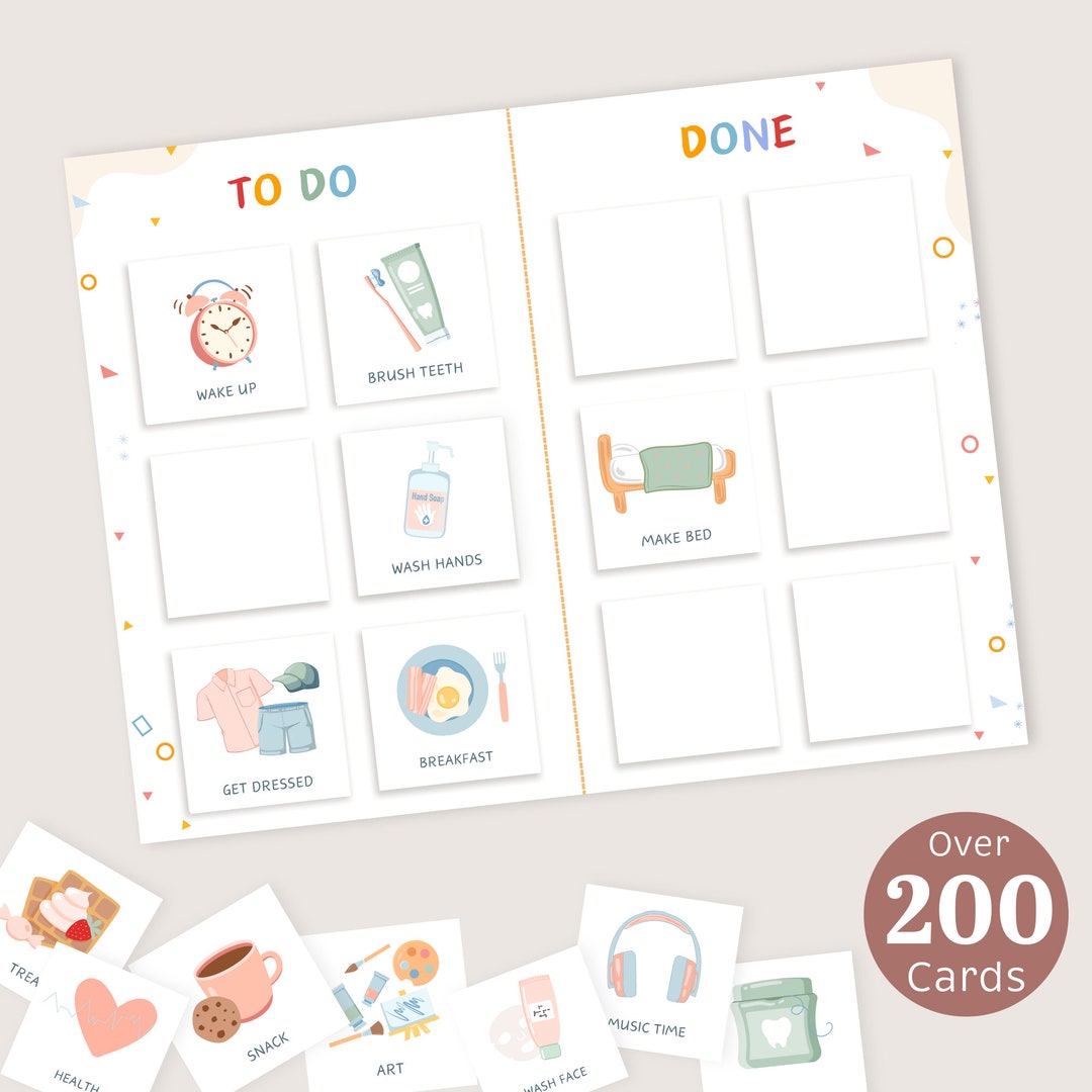 Daily Routine Cards Toddler Routine Chart Daily Rhythm Visual Schedule ...