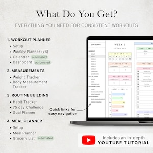 Workout Planner Spreadsheet Exercise Tracker Template Fitness Planner Gym Weight Loss Tracker Weight Lifting Training Pilates Google Sheets image 2