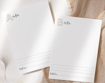 Kolorowanka z literami alfabetu, pusta kolorowanka z literami alfabetu na baby shower, pierwsza kolorowanka z literami alfabetu dla dziecka, kolorowanki z literami alfabetu, gry z aktywnościami, pomysły na prezenty do wydrukowania