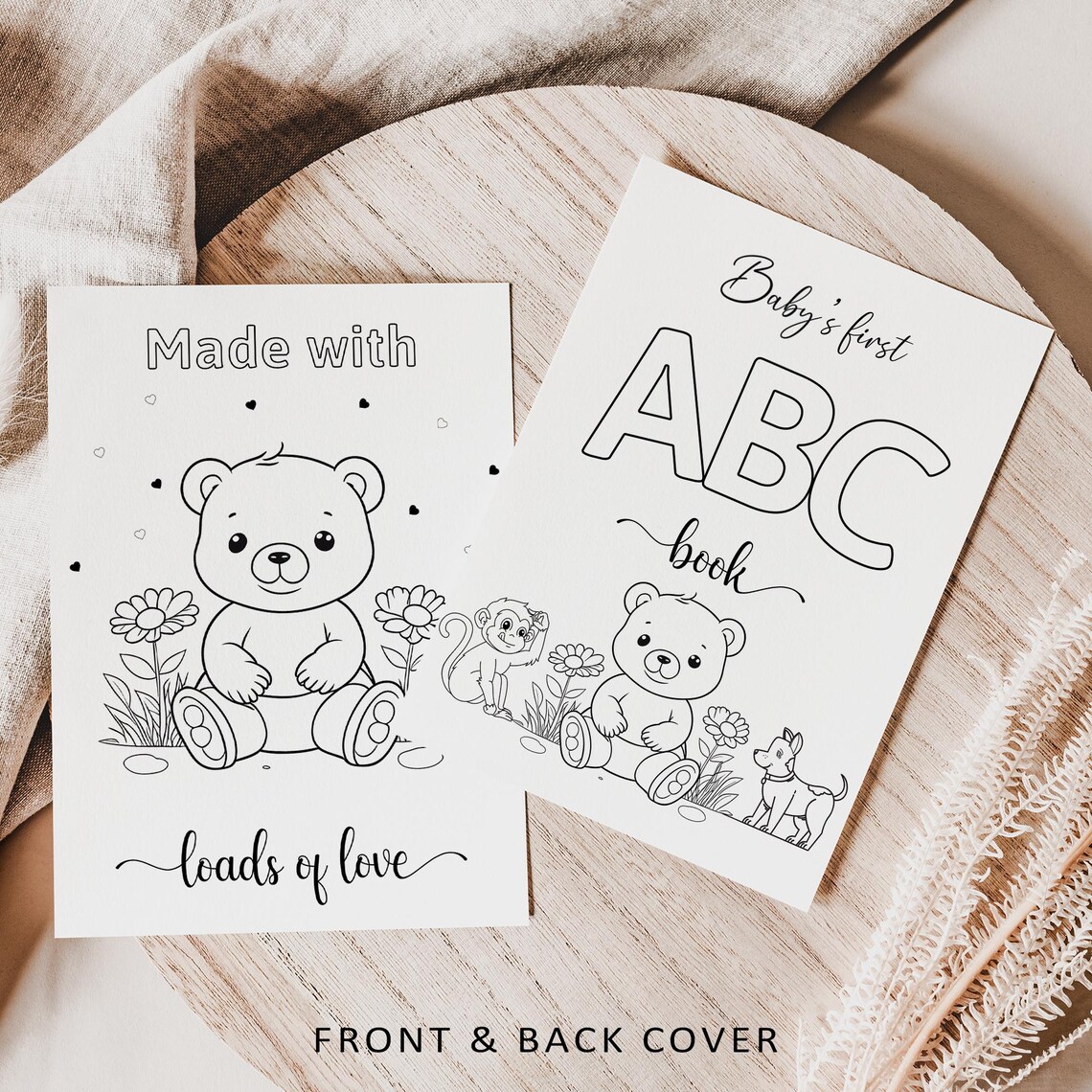 ABC Coloring Book ABC Baby Shower Coloring Book Baby's First ABC Book ...