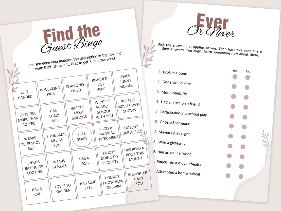 Dinner Party Games Dinner Table Party Games for Adults Etsy