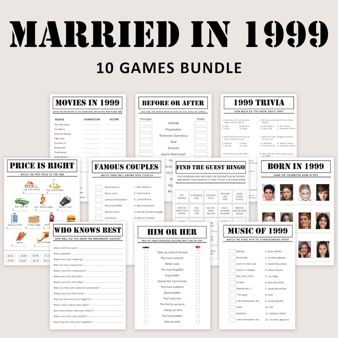 25th Anniversary Games 25th Wedding Anniversary Games 25th Anniversary