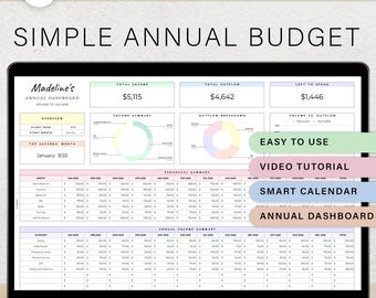 Foglio di calcolo del budget annuale Pianificatore di budget Modello di budget mensile Monitoraggio del budget settimanale Pianificatore finanziario Risparmio sui debiti Fattura Fogli Google