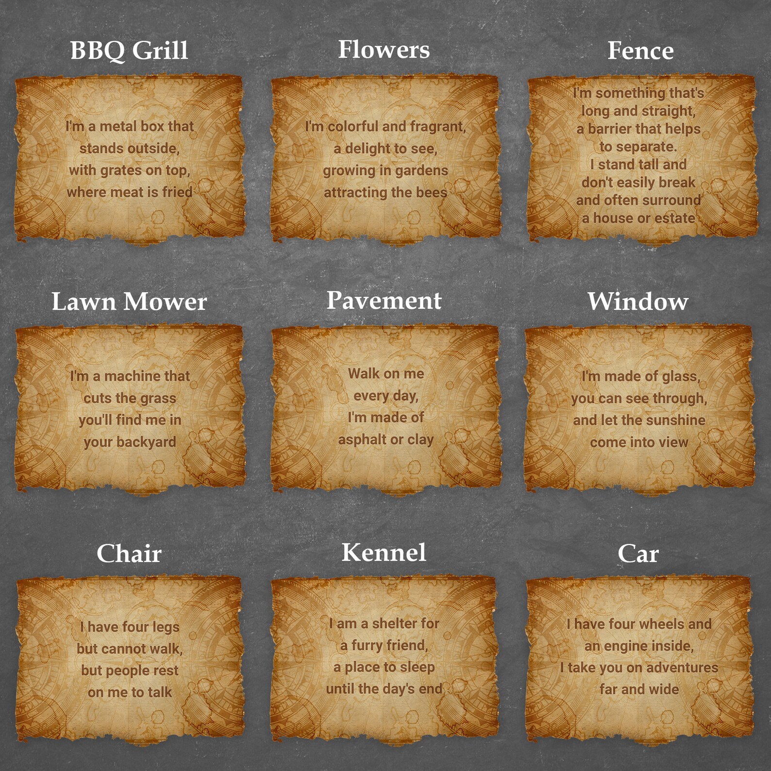 Scavenger Hunt for Kids Outdoor Birthday Treasure Hunt Clues Birthday ...