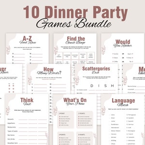 Dinner Party Games Dinner Table Party Games for Adults Icebreaker Games Brunch Games Bundle Dinner Wait Activities PRINTABLE Instant Digital