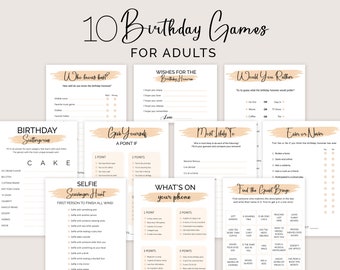 Birthday Games for Adult Birthday Party Games for Her Him Boy Girl Women Men Who knows the Birthday Girl Boy Best PRINTABLE Instant Digital