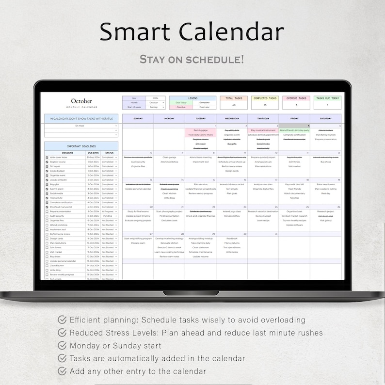 To Do List Task Tracker Template Productivity Planner Spreadsheet Daily