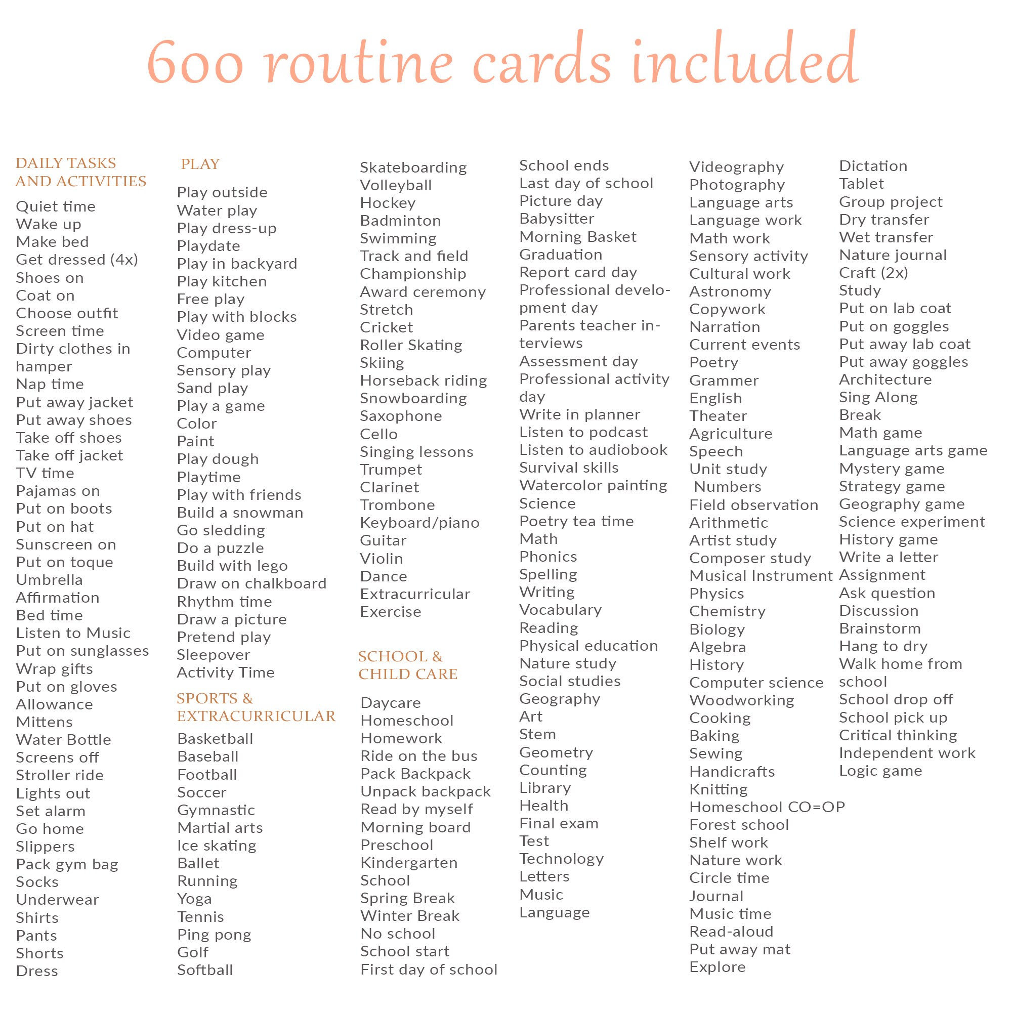 Daily Routine Cards Toddler Routine Chart Daily Rhythm Visual - Etsy Canada