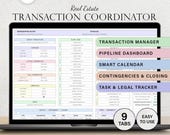 Real Estate Transaction Management System Spreadsheet Pipeline Deposits Contingency Closing Calendar Task Tracker Template Google Sheets