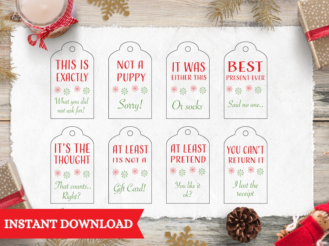 Funny Christmas Labels Labels for Presents Funny Labels Etsy