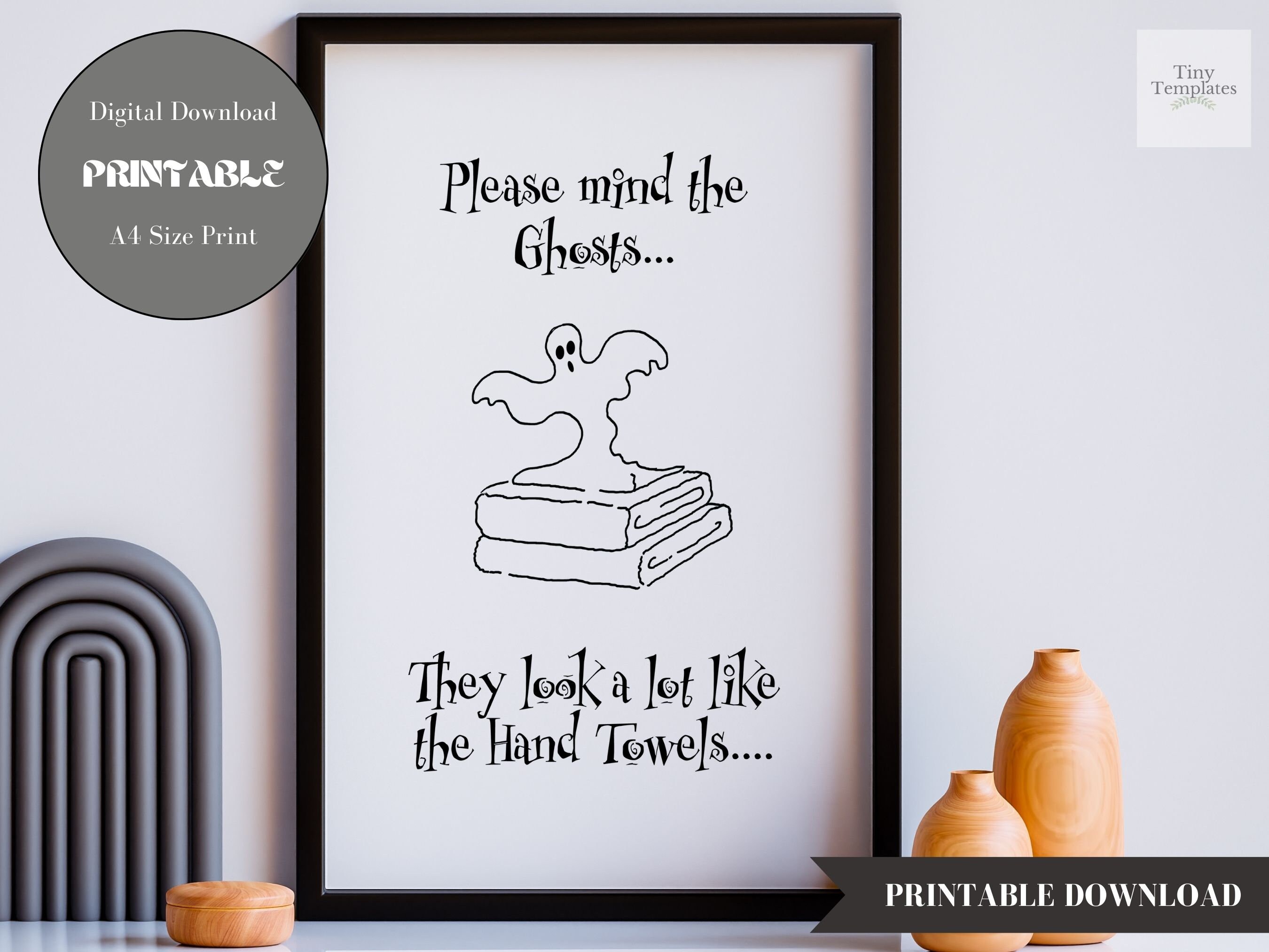 Halloween Bathroom Signs Halloween Wall Art Set of 4 Prints Halloween ...
