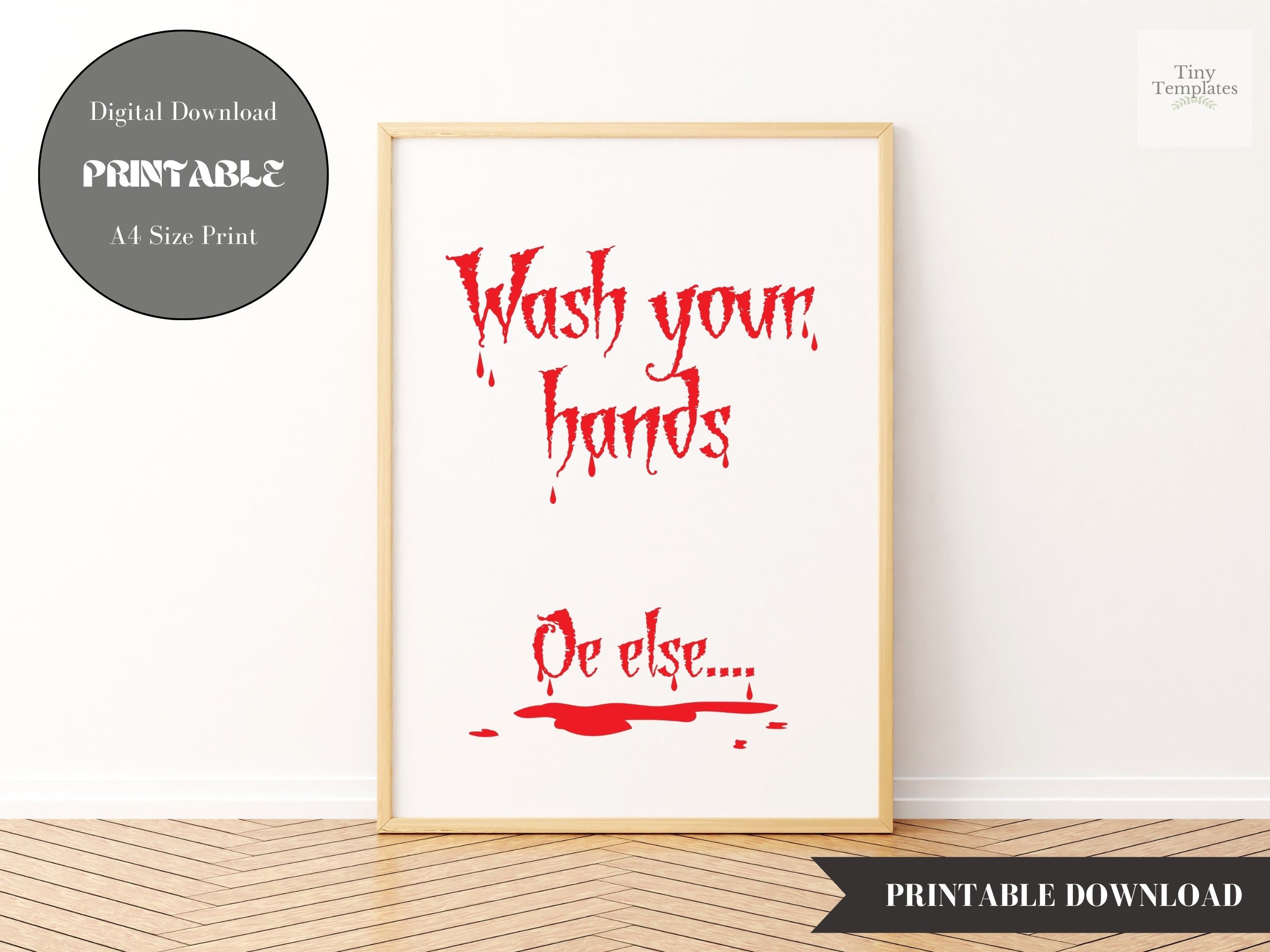 Halloween Bathroom Signs Halloween Wall Art Set of 4 Prints Halloween ...