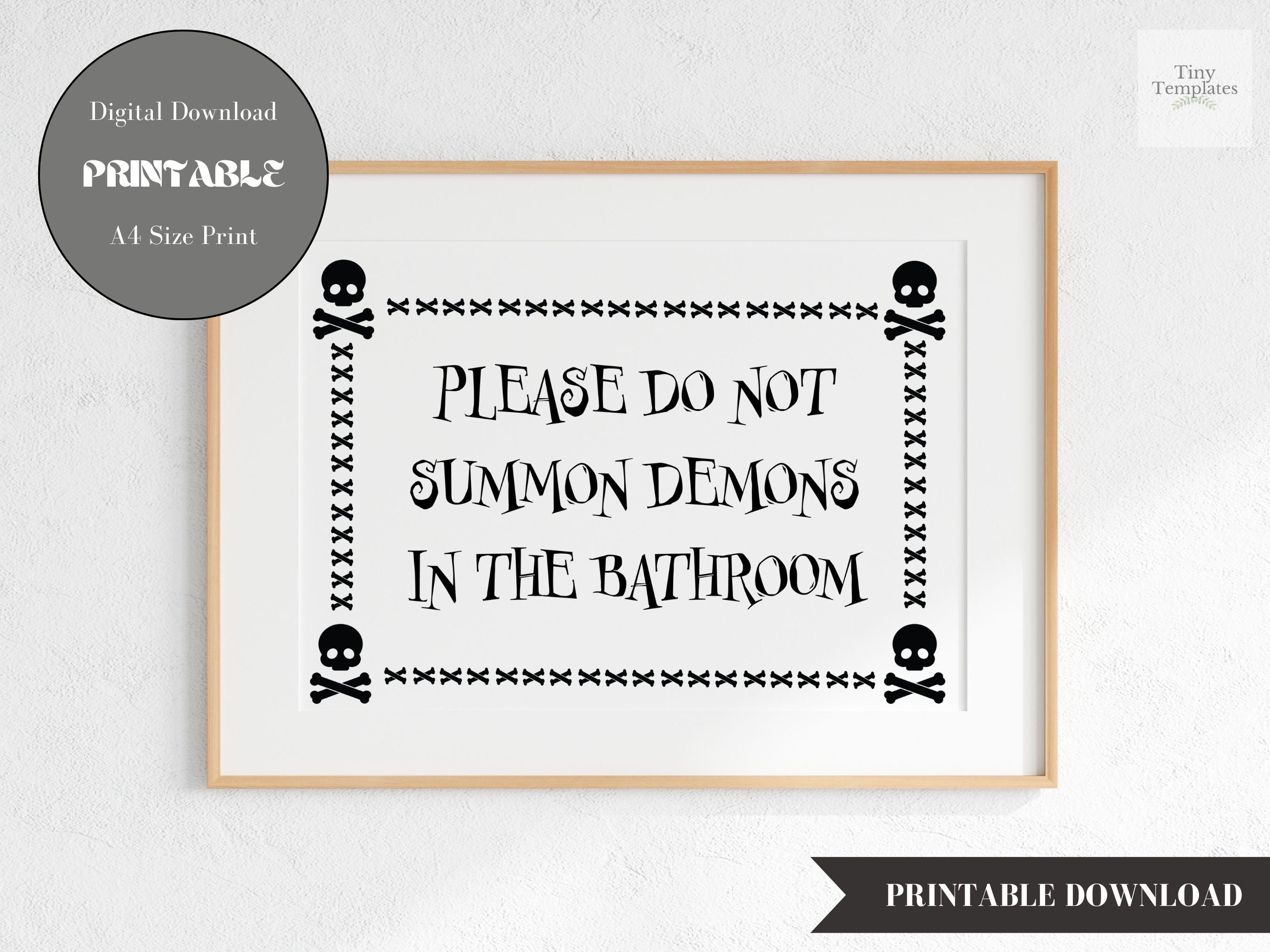 Halloween Bathroom Signs Halloween Wall Art Set of 4 Prints Halloween ...